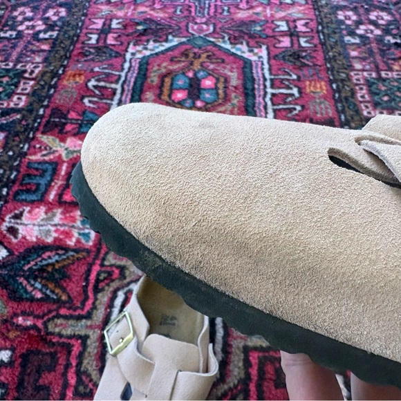 Birkenstock Boston Clog Suede Slip-On Comfort Size 41 Light Rose - Picture 9 of 14